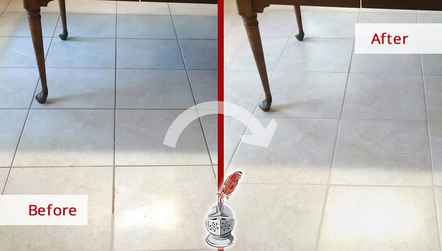 Before and After Image of a Grout Cleaning Service in Fort Myers, FL