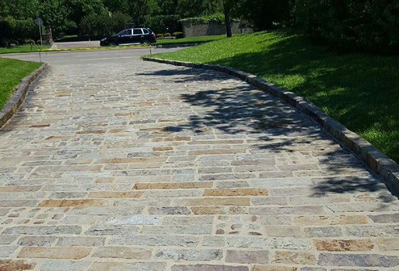 Residential Stone Cleaning and Color Enhancement Before