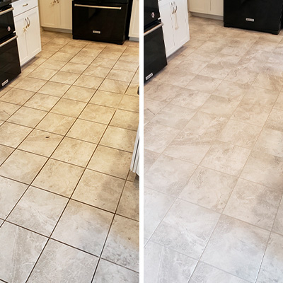 These Floors in Park Ridge Receive a Full Restoration From Our Grout  Cleaning Experts