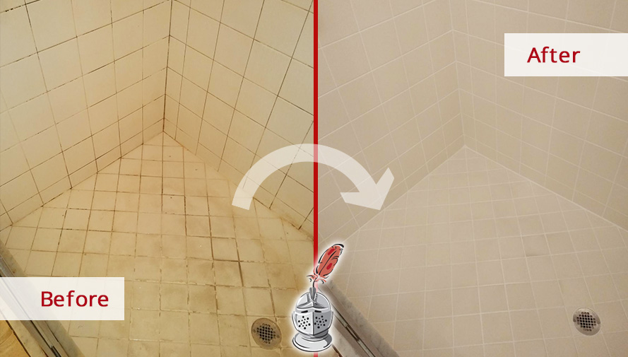 Picture of a Shower After a Hard Surface Restoration Service in Naples, FL