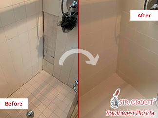Image of a Shower After our Bonita Springs Caulking Services
