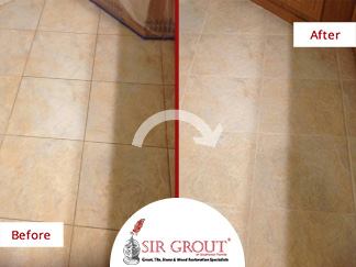 Grout Sealing Beautifies Customer's Kitchen Floor in Fort Myers, FL