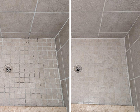 Shower Restored by Our Tile and Grout Cleaners in Bonita Springs, FL