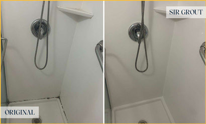 Shower Before and After a Superb Tile Cleaning in Naples, FL