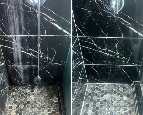 Shower Restored by Our Tile and Grout Cleaners in Naples, FL