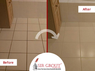 Grout Sealing Job Gives a Makeover to This Master Bathroom in Fort Myers, Florida