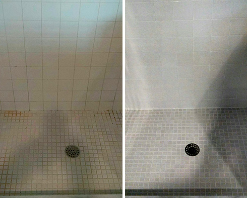 A Tile Cleaning Job in Ft. Myers Recovers the Shine of this Grimy Bathroom