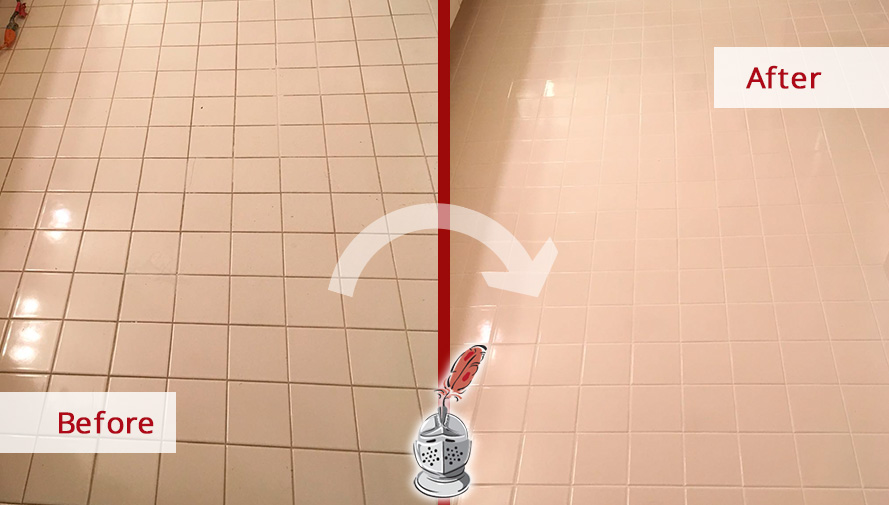 Before and after Picture of How a Professional Grout Cleaning Job in Fort Myers, FL, Gave This Bathroom a Pristine Appearance