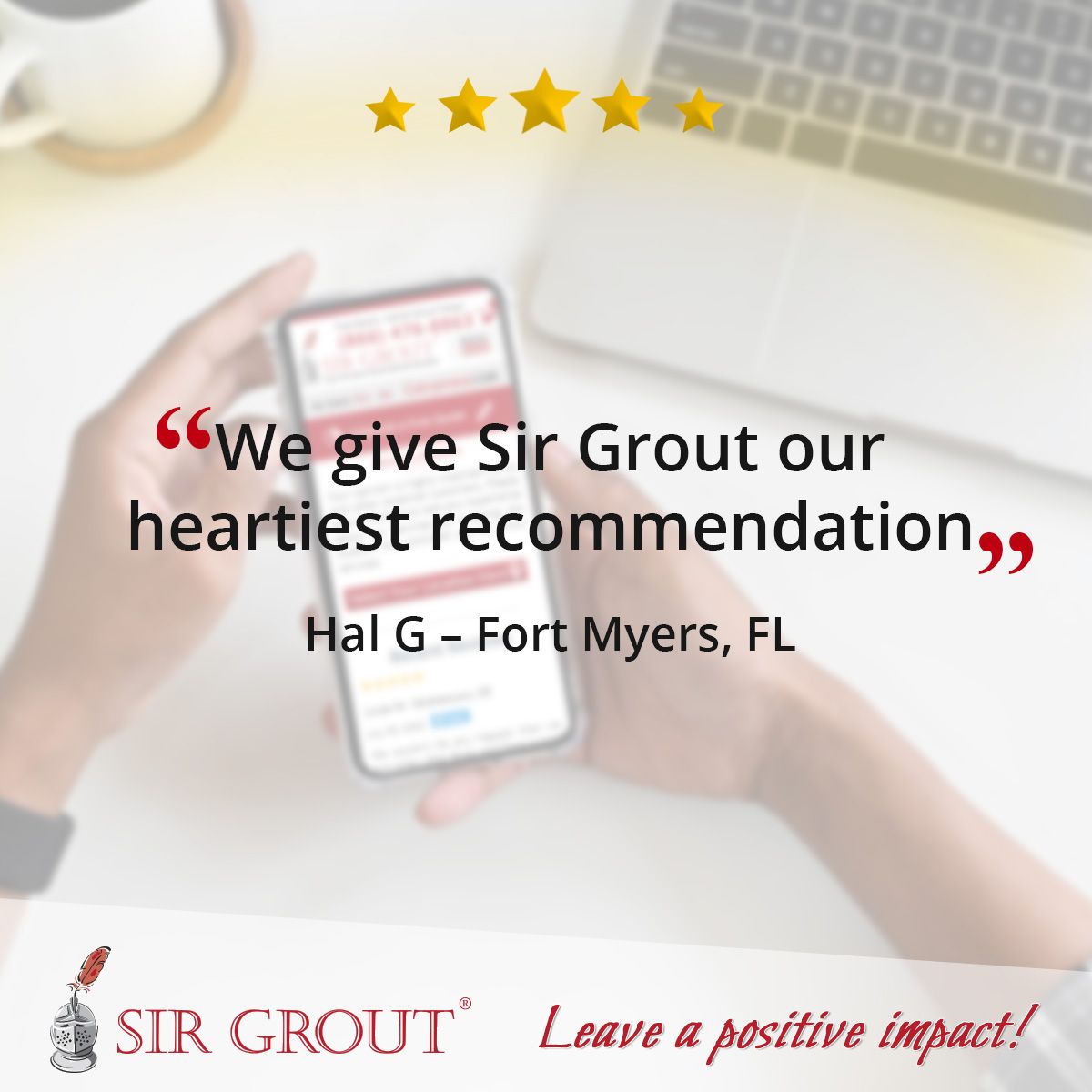 We give Sir Grout our heartiest recommendation