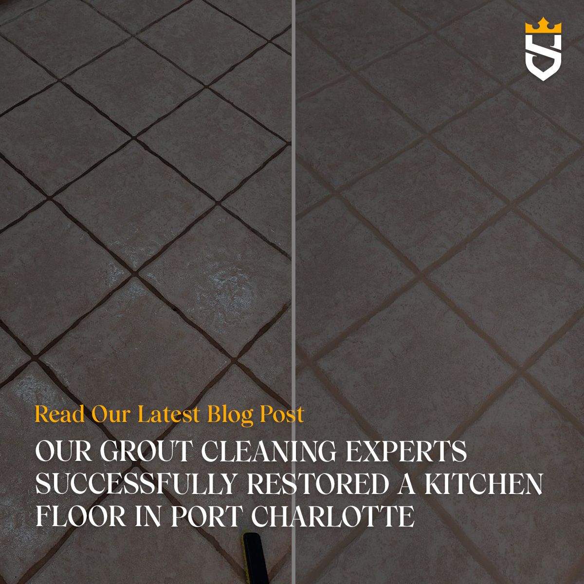 Our Grout Cleaning Experts Successfully Restored a Kitchen Floor in Port Charlotte