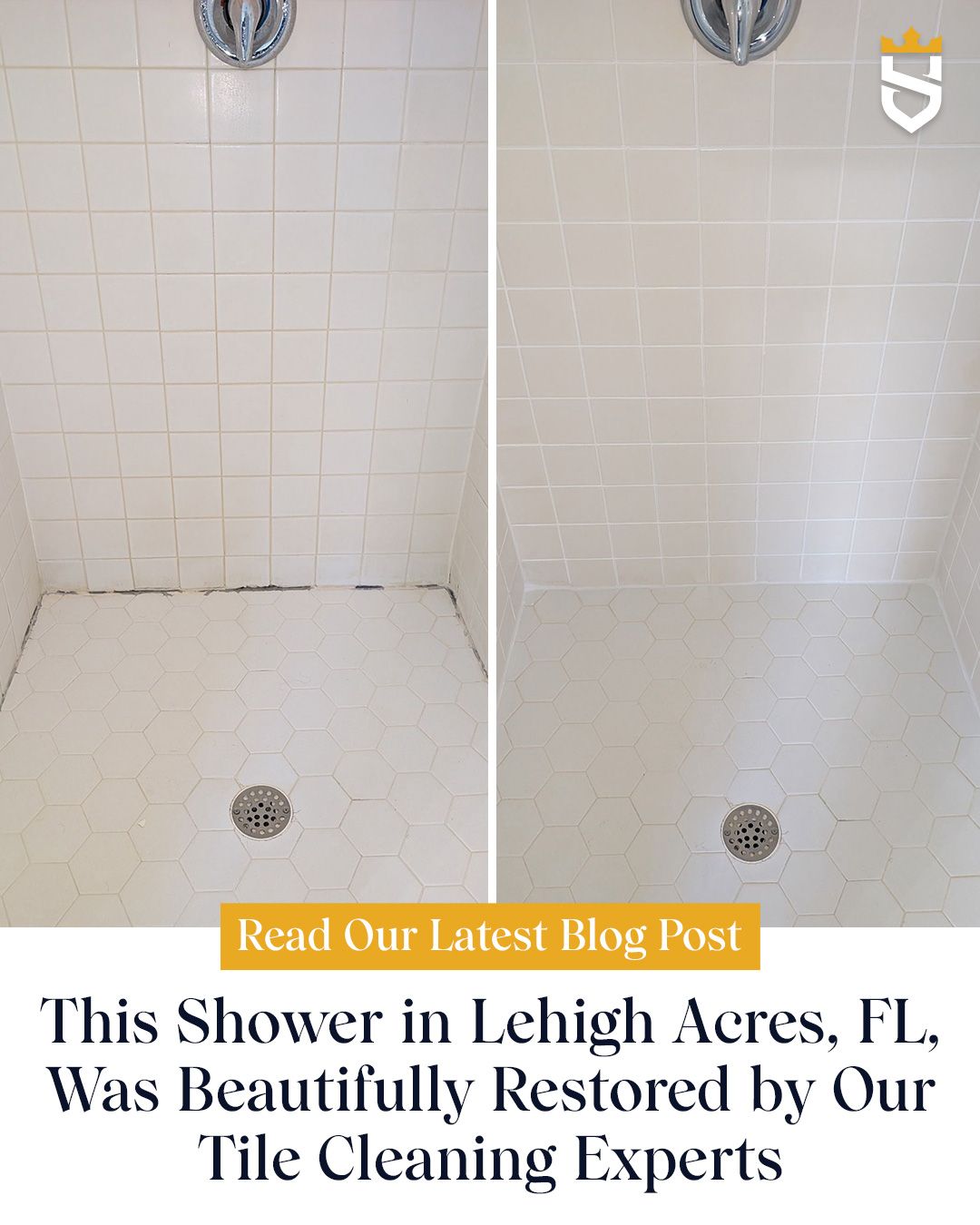 This Shower in Lehigh Acres, FL, Was Beautifully Restored by Our Tile Cleaning Experts