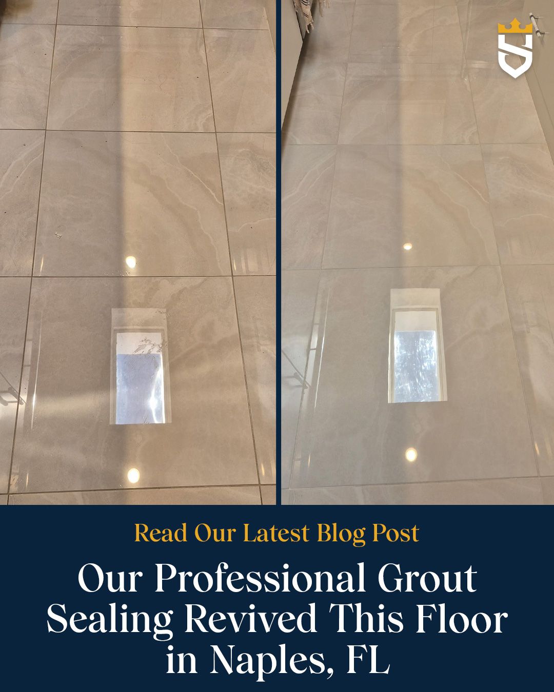 Our Professional Grout Sealing Revived This Floor in Naples, FL