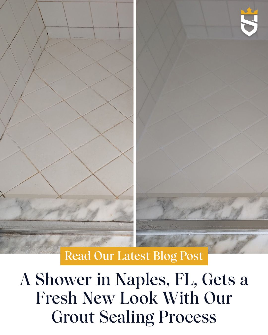 A Shower in Naples, FL, Gets a Fresh New Look With Our Grout Sealing Process